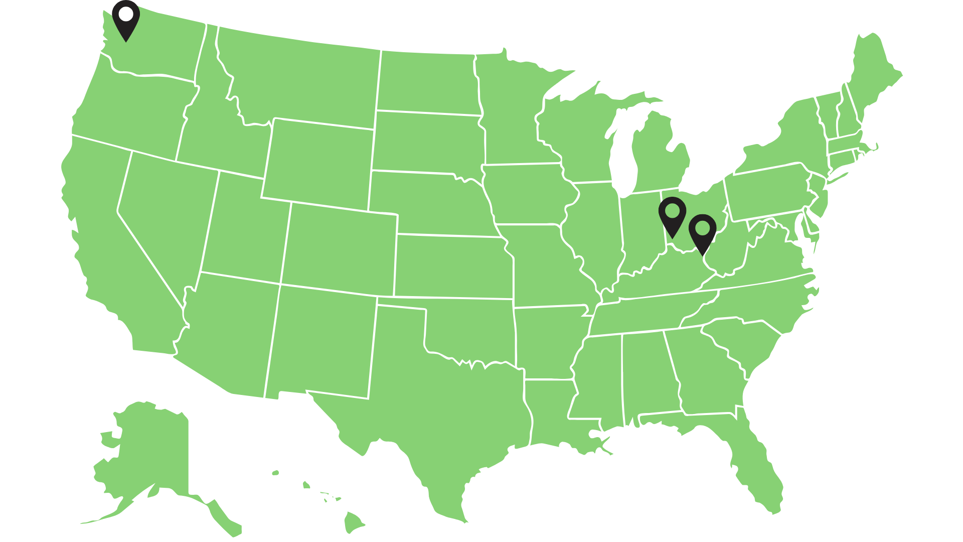 Evergreen Locations Map